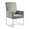 Manhattan Comfort Element Velvet Dining Chair - Grey
