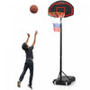 Costway Adjustable Kids Basketball Hoop Stand W/tough Net Shatterproof Backboard Wheel