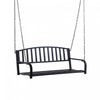 Outsunny 50\" Porch Swing Patio Swing Chair Hanging Bench Outdoor Glider Chair With Chain Black