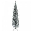 Homcom Snow Flocked Pencil Christmas Tree Slim Artificial Christmas Tree