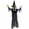 Outsunny 6ft Halloween Animated Hanging Witch, Scary Halloween Decorations