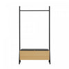 Paloma Modern 38\" Open Hanging Closet in Light Oak Armoire