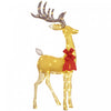 Outsunny Light Up Reindeer Christmas Decoration with 137 LED Lights Gold
