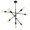 Dainolite Alexa 7 Light Adjustable Pendant Matte Black Finish Lamp