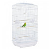 Pawhut 36\" Bird Cage For Finches, Canaries Budgies, Parrot Cage With Accessories Handle, White