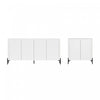 Abbey Modern 2-Piece Buffet and Accent Cabinet in White