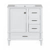 Katherine 30\" Solid Wood Bathroom Vanity With Sink Combo - White