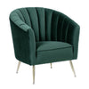 Manhattan Comfort Rosemont Velvet Accent Chair - Green & Gold