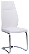 Julius Dining Chair, White Faux Leather (set Of 2)