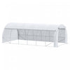 Outsunny Large Walk-in Greenhouse, 20'x10'x6' Tunnel Greenhouse With Zippered Door And 12 Roll-up Windows, Outdoor Green House For Garden Plant, White