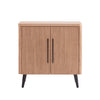 Jodie Mid-Century Modern 31\" Fluted Accent Cabinet in Maple