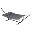 Outsunny Quilted Double Hammock With Stand And Pillow 2 Person Hammock