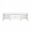 Dumbo Modern 85\" Fluted TV Stand in White
