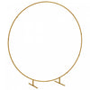 Outsunny 6.6ft Gold Wedding Arch Round Backdrop Stand For Birthday Party