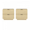 Chrystie Contemporary Modern 26\" Nightstand in Natural (2-Drawer) - Set of 2