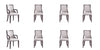 Grand Traditional 8-Piece Dining Chair Set in Light Gray