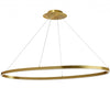 Dainolite Circulo Horizontal Chandelier 63w Aged Brass Finish White Silicone Diffuser Lamp