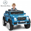 12v Licensed Mercedes-benz Kids Ride On Car Rc Motorized Vehicles W/ Trunk Navy