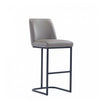 Serena Modern Metal Upholstered Barstool in Taupe Bar Stool