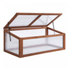 Outsunny 39\" X 26\" X 16\" Wooden Cold Frame Polycarbonate Planter Box, Brown
