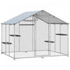 PawHut Large Catio Outdoor Cat Enclosure, Galvanized Steel Walk-in Kitty Cage for Multiple Kittens, with Waterproof Cover, 5 Adjustable Platforms, Hammock, 94.5\" W x 76\" D x 77\" H