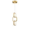 Dainolite Patsy LED Pendant 20w Aged Brass White Silicone Diffuser Lamp