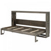 Olivia Solid Wood Murphy Bed with LED Light and Foldable Cabinet,Twin Size,Brown Twin Bed