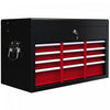 Homcom 6 Drawer 24\" Metal Tool Box With Top Case, Ball Bearing Slides