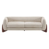 Harold 82.75\" Wood Boucle Sherpa 3-Seater Sofa,Almond Loveseat