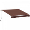 Outsunny 12' X 8' Retractable Awning Patio Awnings Sunshade Shelter Coffee