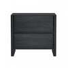 Linda Modern 24\" Nightstand in Charcoal Gray (2-Drawer)