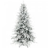 HOMCOM 7ft Christmas Tree, Full Flocked Pine Tree, Easy Assembly