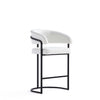Augusta Modern Metal Upholstered Counter Stool in White