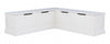 Tobin Backless Corner Nook Dining Bench - White