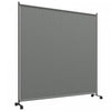 Outsunny Room Divider With Wheels, 6ft Rolling Privacy Screen, Dark Grey