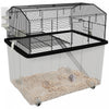 Pawhut Hamster Cage With Accessories, Portable Small Animal Cage Includes Detachable Bottom, Ramp, Platform, Food Bowl, Water Bottle, 22\" X 17\" X 22\"