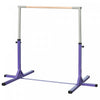 Soozier Gymnastics Bar for Kids, Height Adjustable 3' to 4.9', 13-Level Training Bar for Toddlers with 76.4-inch Extended Support, Purple