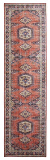 Tracy Traditional 2'3\" x 8'0\" Runner Rug in Orange Indoor Area Rug