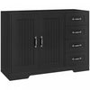 HOMCOM Sideboard Storage Cabinet with 2 Doors Cupboard and 4 Drawers