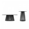 Layla Scandinavian Modern 2-Piece Coffee Table & End Table Set in Black Coffee Table Set