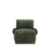 Verandah Mid-Century Modern Chenille Lounge Chair in Olive Green