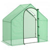 Outsunny 6'x3.3'x5.5' Walk-in Garden Greenhouse With Door And Top Window, Portable Mini Greenhouse For Plants Flowers Herbs, Outdoor Hot House Growing Tent With Steel Frame, Green Pe Cover