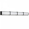 Dainolite Winston Vanity Light 72w Matte Black Light White Acrylic Diffuser Lamp