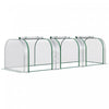 Outsunny 10' X 3' X 2.5' Portable Mini Tunnel Greenhouse With 3 Zipped Doors, Portable Small Green House, Easy Assembly, Clear