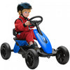 Qaba Pedal Go Kart For Kids, Ride On Toys For Boys Girls With 4 Silent Eva Wheels, Children Outdoor Racer Pedal Car For 2-5 Years, Blue
