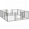 Pawhut Dog Playpen, Heavy-duty Metal Puppy Play Pen, Pet Exercise Fences For Outside And Indoor, Diy Design With Door For Multiple Dogs, 12 Panels, 31.5\"h