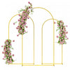 Outsunny 7/6.5/6 Ft Gold Wedding Arch Set Backdrop Stand For Birthday Party