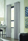 Bruxelles Grey Grommet Curtain Panel - 52\" X 84\"