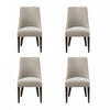 Beever Modern Chenille Wood Dining Chair in Taupe - Set of 4