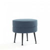 Bailey Mid-Century Modern Upholstered Accent Ottoman in Blue